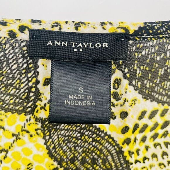 Ann Taylor Size Small Yellow Pink Floral Layered Sleeveless Tank Top Blouse - Picture 6 of 9